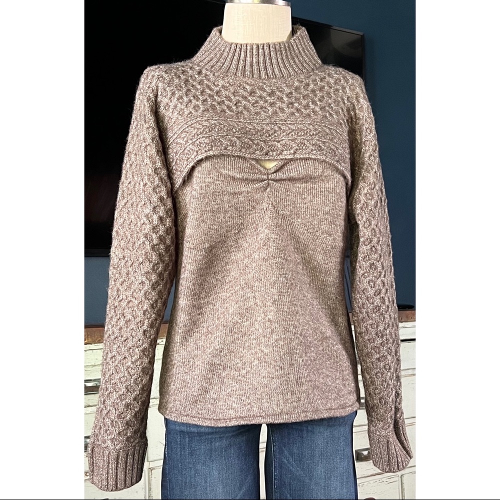 Anthropologie Atr Cable Knit Sweater Shrug Set XL